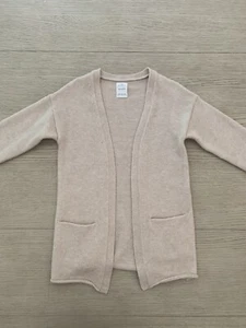 Zara Girls Knitted Biege Cardigan Size 5 - Picture 1 of 4