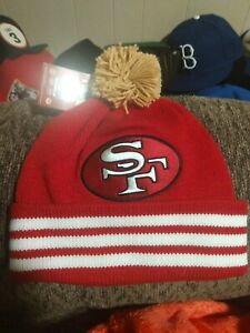 San Francisco 49ers Mitchell and Ness knit pom pom hat