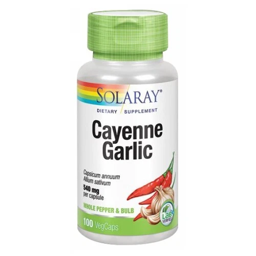 Ajo de Cayena 100 Cápsulas 540 mg de Solaray Foto 1 de 1