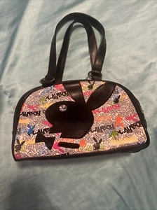 Vintage Playboy Bunny Handbag Y2K Shoulder Graffiti Colorful - Picture 1 of 5
