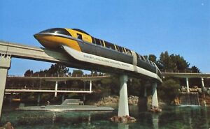 Disneyland Tomorrowland Monorail Train Highway In The Sky Disney CA Postcard D18