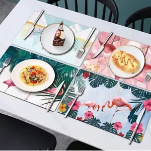 Large Placemats Place Mats Washbale Non-Slip Table Placemats Heat Table Bowl Mat - Picture 1 of 36