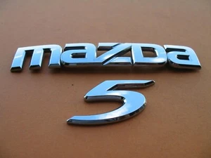06 07 08 09 10 MAZDA 5 MAZDA5 REAR GATE CHROME EMBLEM LOGO BADGE SIGN USED 23028 - Picture 1 of 2