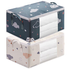 Underbed Clothes Quilt Storage Bags Zipped Wardrobe Closet Organizer Boxes