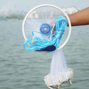 6-16FT Bait Trap Fishing Cast Net with Aluminum Ring Easy Throw for Beginners - Picture 1 of 12