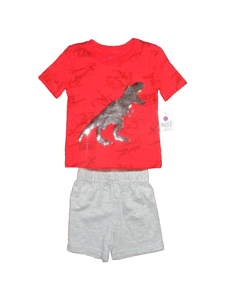 Conjunto Corto Lentejuelas Abatibles Dinosaurio Kidgets Bebé Niño Talla 12M Nuevo con Etiquetas Foto 1 de 4