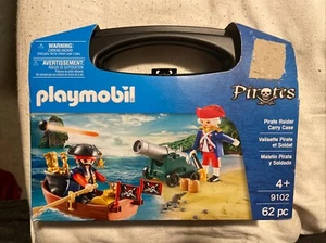 Playmobil Pirates Pirate Raider Carry Case Playset 9102 New 2016 Geobra 62pc Toy - Picture 1 of 6