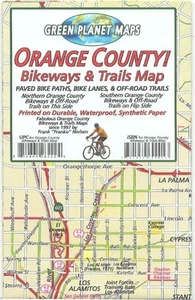 Orange County Bikeways & Trails Waterproof Map by Frank Nielsen - Bild 1 von 2