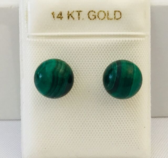 Boltlock Stone Earrings Gold/Malachite Online