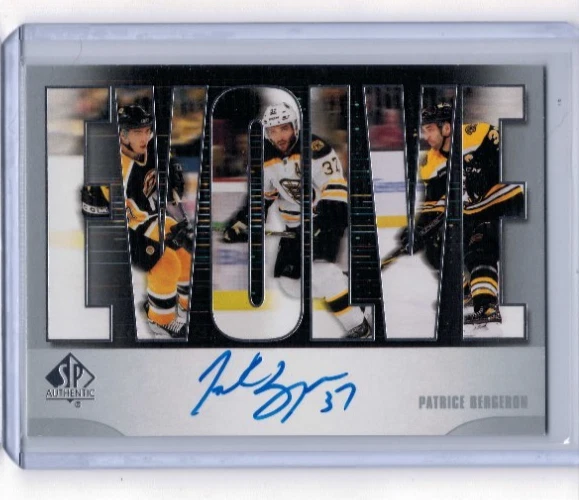 2023-24 SP Authentic Patrice Bergeron Evolve Auto SP (E-PB) - Image 1 of 1