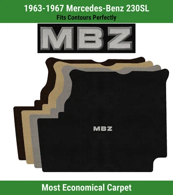 Alfombra de maletero Lloyd Velourtex para Mercedes-Benz 230SL '63-67 con apliques MBZ Foto 1 de 4