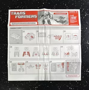 Hasbro Transformers Universe Autobot Hardhead Instruction Sheet - Picture 1 of 1