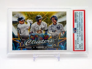 2023 Topps Cosmic Star Clusters Gold #'D/50 Yankees Volpe Peraza Rookie PSA 9 - Imagen 1 de 6