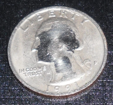 Error Coin 1991 P Washington Quarter Multiple Errors Broad Strike No Edge Groove Cover