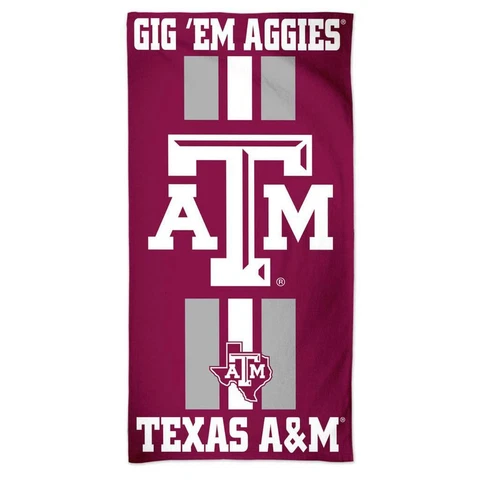 Texas A&M Aggies 30x60 Beach Towel [NEW] NCAA Blanket Vacation Summer Pool Cover