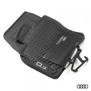 Set 2 Tappetini Originali Audi Q3 in gomma dal 2019 anteriori nero 83B061501 041 - Imagen 1 de 6