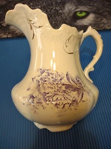 Victorian Wyandotte Water Pitcher- Ford China Co., PA- 1898-1904  Excellent Cond - Picture 1 of 12