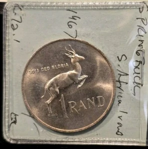 Südafrika 1 Rand Silber Springbock Tier 1967 - Bild 1 von 2