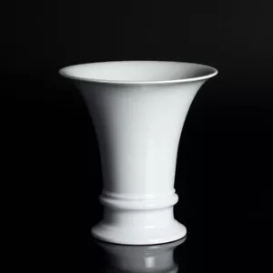 Fürstenberg Porzellan Vase große Trichtervase Kratervase dekorativ weiß #14 - Bild 1 von 6