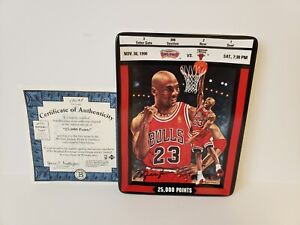 MICHAEL JORDAN "25,000 POINTS" UPPER DECK COLLECTOR PLATE WITH COA