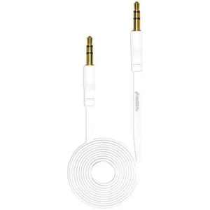 WEISS 3,5 MM STECKER AUF STECKER 3 FUSS STEREO AUX ZUX KABEL FÜR IPHONE IPOD MP3 - Bild 1 von 2