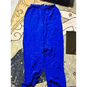Simply Silk Royal Blue Lounge Pants Elastic Waist Lightweight Comfy - Picture 1 of 3