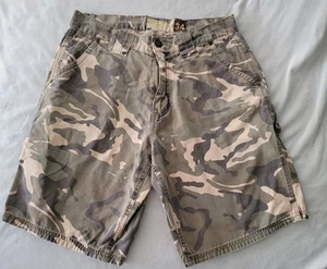 CE Schmidt Workwear Camo Shorts Vintage Y2k Relaxed Cotton Army Carpenter 34 - Picture 1 of 10