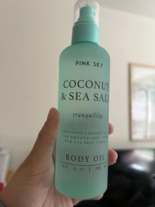 Aceite corporal perfumado con coco y sal marina Pink Sky ~ Tranquilidad~ 8,11 fl oz nuevo - Imagen 1 de 3