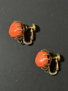 Vintage Miriam Haskell Ohrclips mit rotem Stein - Bild 1 von 16