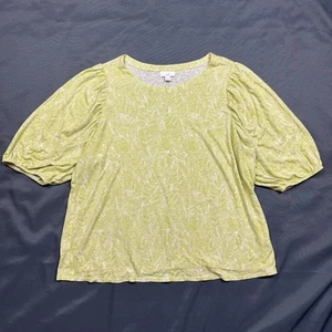 J Jill Green Shirt Womens Sz XL Short Sleeve Tee - Picture 1 of 8
