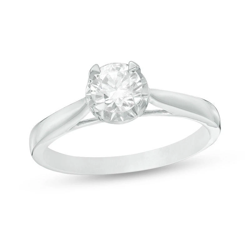 1/2 CT. Diamond Solitaire Engagement Ring In 10k White Gold - Image 1 of 4