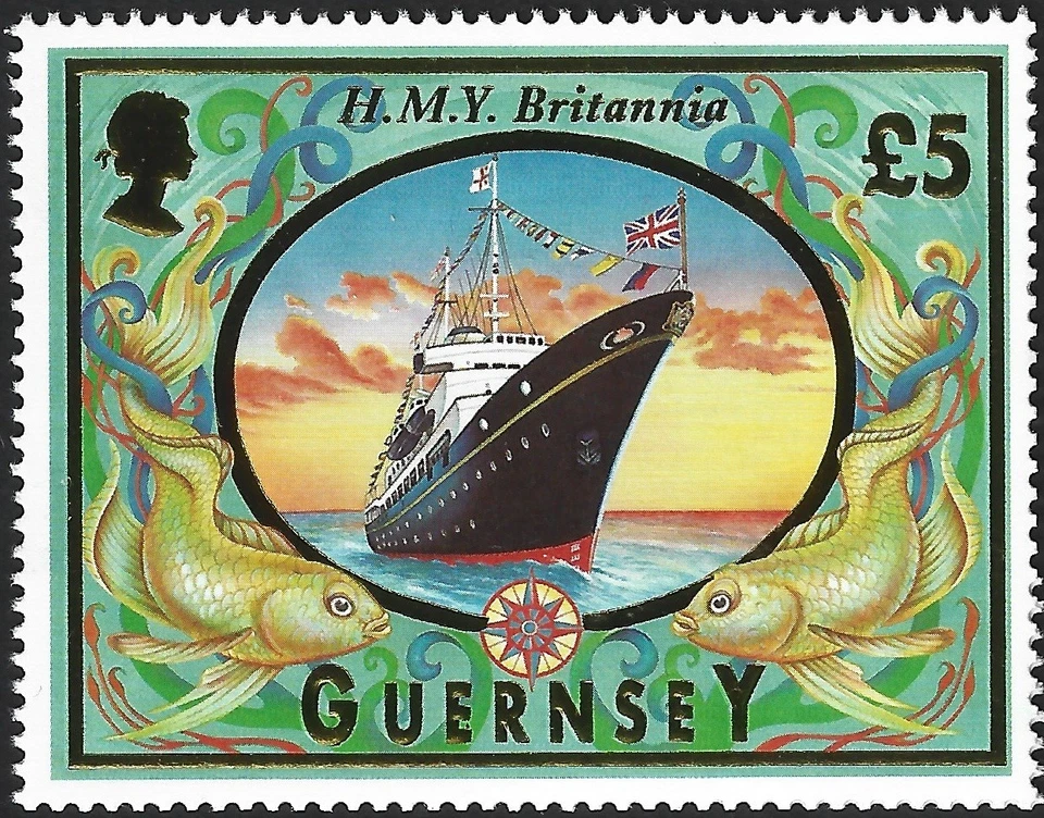 1998 Guernsey Sg 803 £5 Maritime Heritage MNH - Image 1 of 2