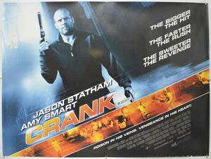 CRANK (2006) Original Cinema Quad Movie Poster - Jason Statham, Amy Smart - Imagen 1 de 5