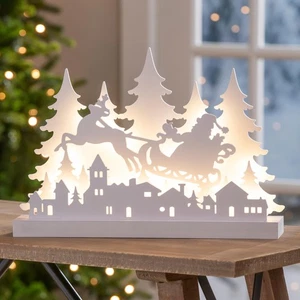 16.75" Long LED Sled with Reindeer Scene Table Decor - Picture 1 of 4