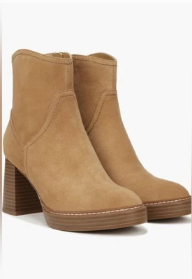 Naturalizer Orlean 女式方跟麂皮绒踝靴 9.5 码 - 全新 — 第 1/4 张图片