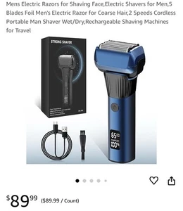 Mens Electric Razors for Shaving Face - Picture 1 of 9