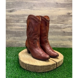 The Wild Fair Women - Size 8B - Vintage Tan Snip Toe Cowboy Boots Style 12601 - Picture 1 of 11