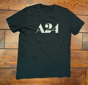 A24 Film Studio Men's Black w/ White Logo T-Shirt Size Small - Picture 1 of 6