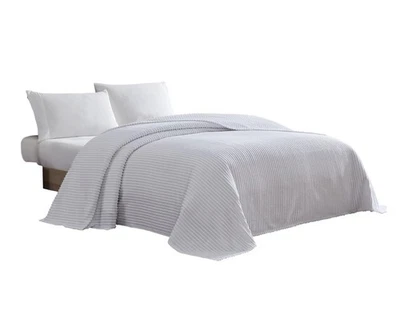 Beatrice Home Fashions Channel Chenille Bedspread, Queen, White - Image 1 of 4