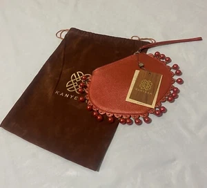 Kanyeka Womens Charmaine Metallic Terracotta Clutch Bag Tonal Pearl Charms NWT - Bild 1 von 13