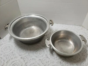 VTG Guardian Aluminum Service Cookware Bowls Serving Lot 2 Sizes No Lids - Picture 1 of 7