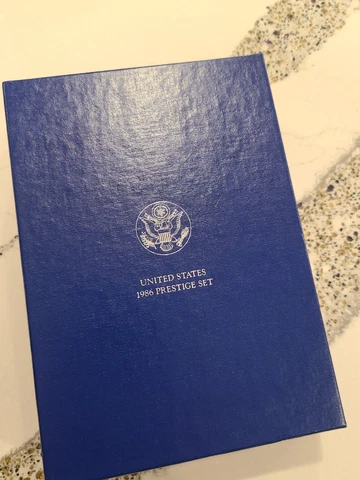1986-S US Prestige Proof Set - Statue of Liberty - 7-Coin w/ Box & COA Cover