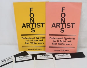 Vintage Asgard Software Disk TI99/4A Artist Fonts Floppy Disk TI-Artist - Photo 1/7