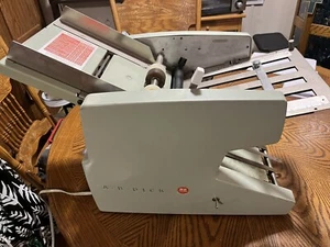 A.B. Dick 52 Tabletop Paper Folder, Works / Needs TLC , Wrinkles Paper - Picture 1 of 15