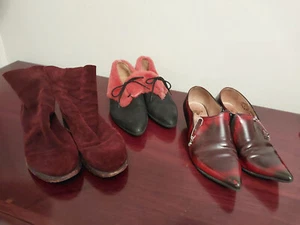 Lot Fluevog Shoes W US 6 Power Up Pussy, Half Truths Crystal, & Living Foster - Picture 1 of 9