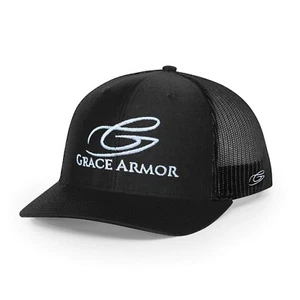 Grace Armor Trucker Hat Black On Black Adjustable Faith Snapback Jesus Apparel - Picture 1 of 3