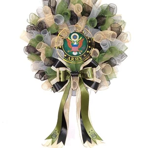 Army Wreath for front Door 24 X 24 - Picture 1 of 5