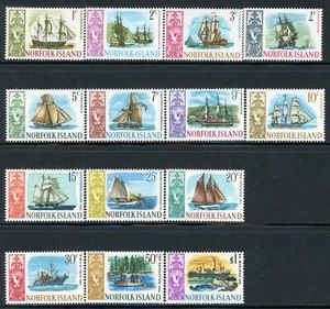 NORFOLK ISLAND 100-13 SG77-90 MH 1967-68 Ships Definitive set of 14 CV$13 - Picture 1 of 1