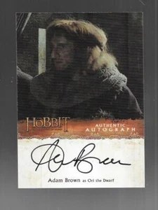 The Hobbit Desolation of Smaug 2015 Autograph Card  AB Adam Brown Ori the Dwarf  - Picture 1 of 2