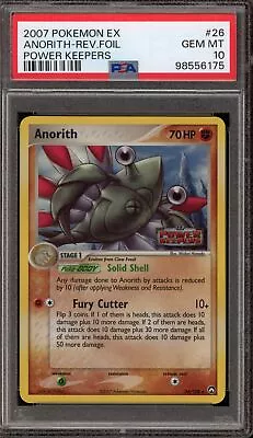 Pokemon Anorith EX Power Keepers Reverse Holo #26 PSA 10 Gem Mint - Image 1 of 2
